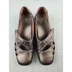 Women's Hotter Bliss Mary Jane Gold Metallic Leather Comfort Loafers Size 8.5‎